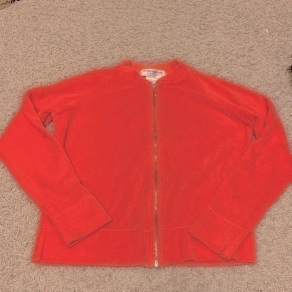 Benard Sport Petite coral terry cloth zip up coat - Picture 2 of 9